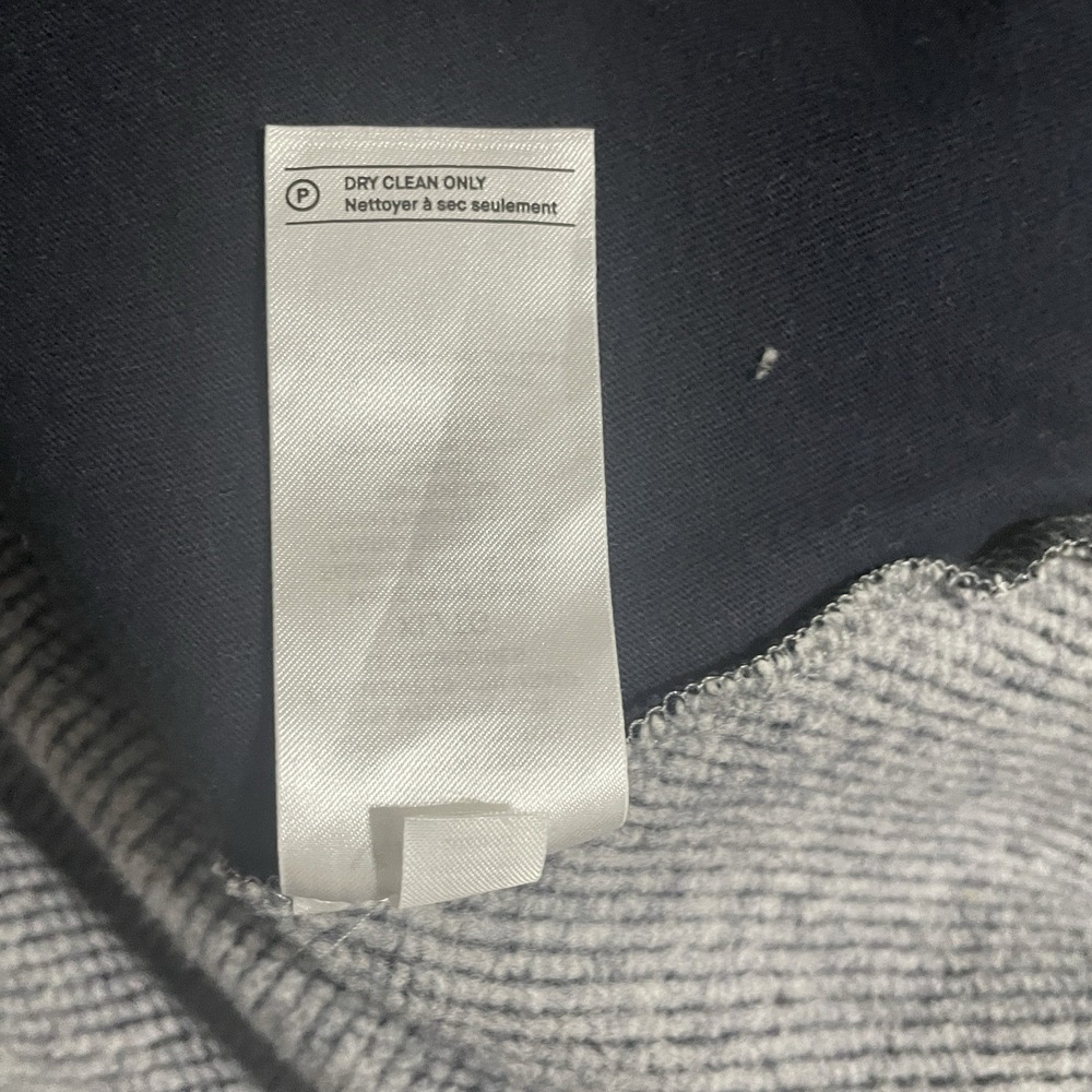 EUC VINCE. Mens Sz XL Heather Navy Wool Blend Flannel Overshirt 4-Pocket - Picture 11 of 11